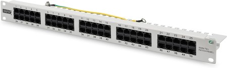 DİGİTUS 19 INCH 50 PORT CAT-3 ISDN PATCH PANEL ZIRHSIZ DN-91350-1 - Thumbnail